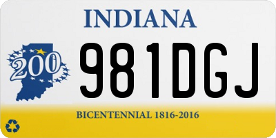 IN license plate 981DGJ
