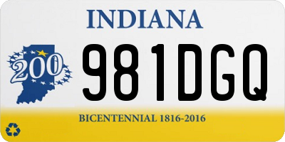 IN license plate 981DGQ
