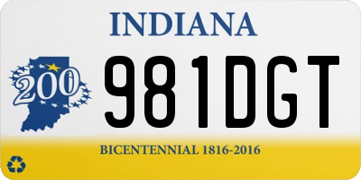 IN license plate 981DGT