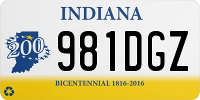 IN license plate 981DGZ