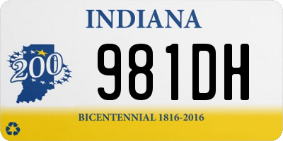 IN license plate 981DH