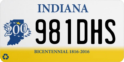 IN license plate 981DHS