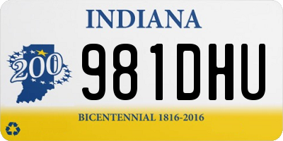 IN license plate 981DHU