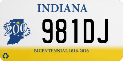 IN license plate 981DJ