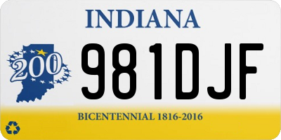 IN license plate 981DJF