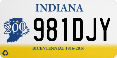 IN license plate 981DJY