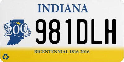 IN license plate 981DLH
