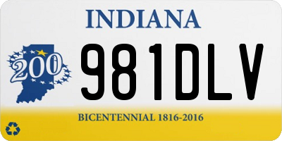 IN license plate 981DLV