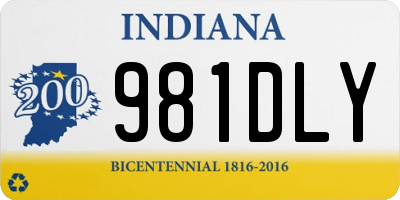 IN license plate 981DLY