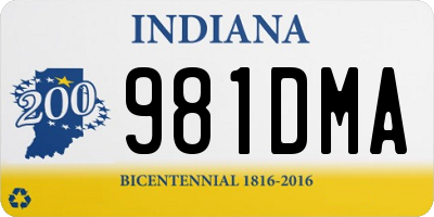 IN license plate 981DMA