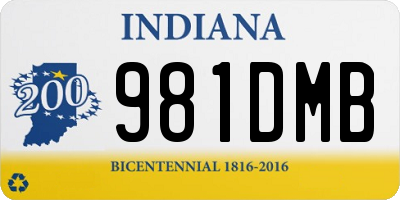 IN license plate 981DMB