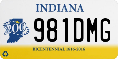 IN license plate 981DMG