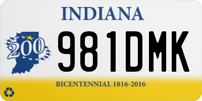 IN license plate 981DMK