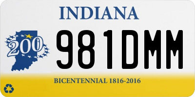 IN license plate 981DMM