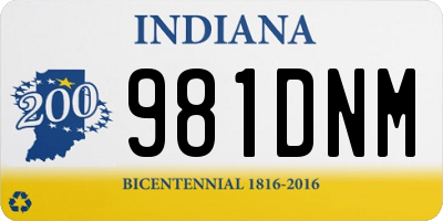IN license plate 981DNM