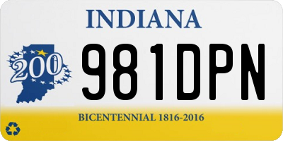 IN license plate 981DPN