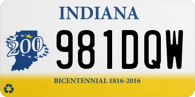 IN license plate 981DQW