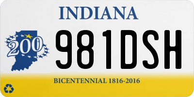 IN license plate 981DSH