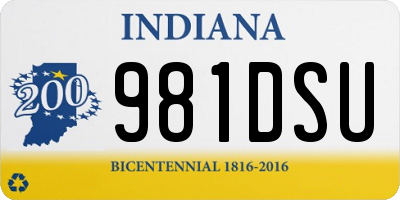IN license plate 981DSU