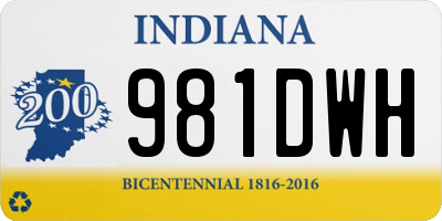 IN license plate 981DWH