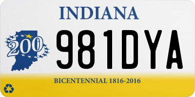 IN license plate 981DYA