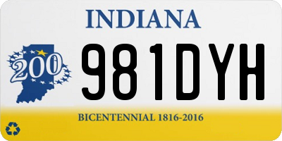 IN license plate 981DYH