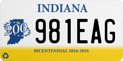 IN license plate 981EAG