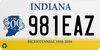 IN license plate 981EAZ