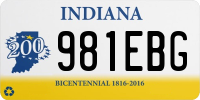 IN license plate 981EBG