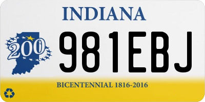 IN license plate 981EBJ