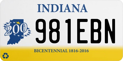 IN license plate 981EBN
