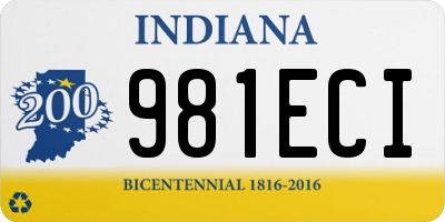 IN license plate 981ECI