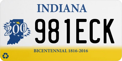 IN license plate 981ECK