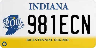 IN license plate 981ECN