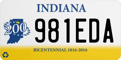 IN license plate 981EDA
