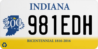 IN license plate 981EDH