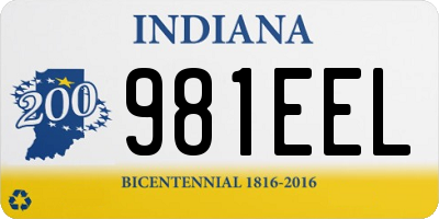 IN license plate 981EEL