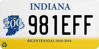 IN license plate 981EFF