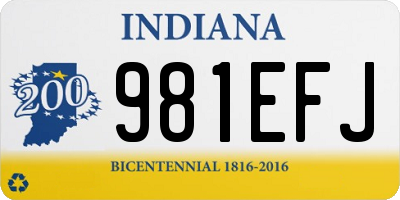 IN license plate 981EFJ