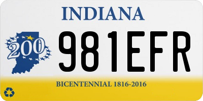 IN license plate 981EFR