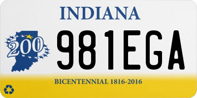 IN license plate 981EGA