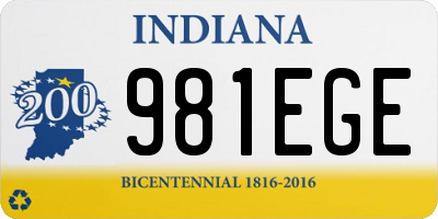 IN license plate 981EGE