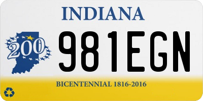 IN license plate 981EGN