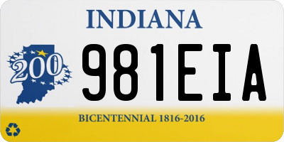 IN license plate 981EIA