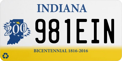 IN license plate 981EIN