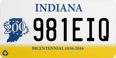 IN license plate 981EIQ