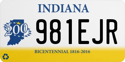 IN license plate 981EJR