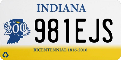 IN license plate 981EJS