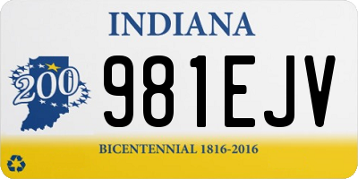 IN license plate 981EJV