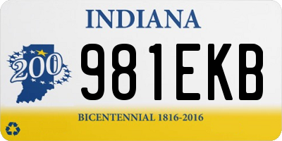 IN license plate 981EKB
